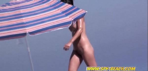  Hot Nude Females Hairy Pussy Public Beach Video